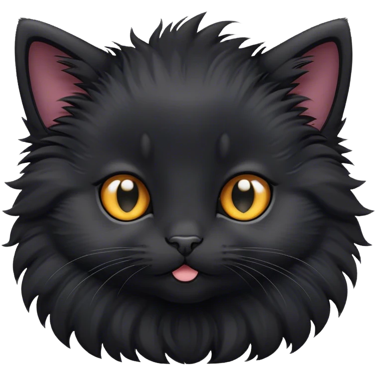 black kitten emoji