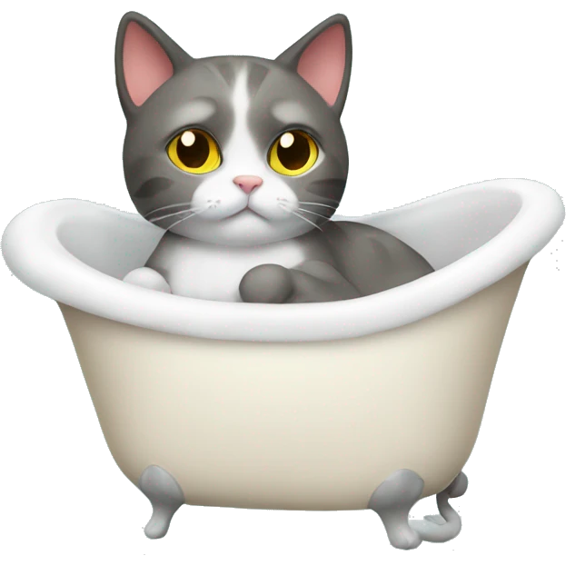cat-in-a-bath-relaxing emoji