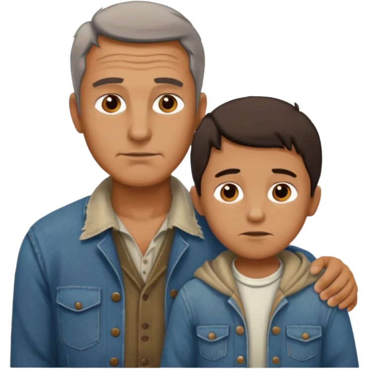 Dad hitting kid with belt emoji