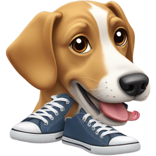 Dog eating my shoes emoji