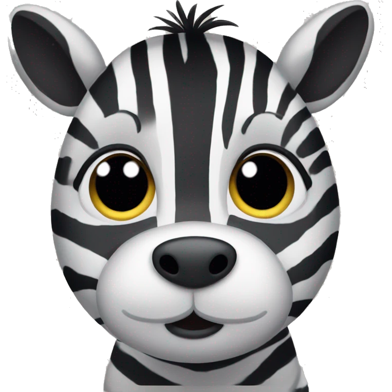 cute zebra with puppy eyes emoji