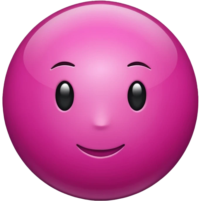 magenta color sphere,Negative : Emoji. emoji