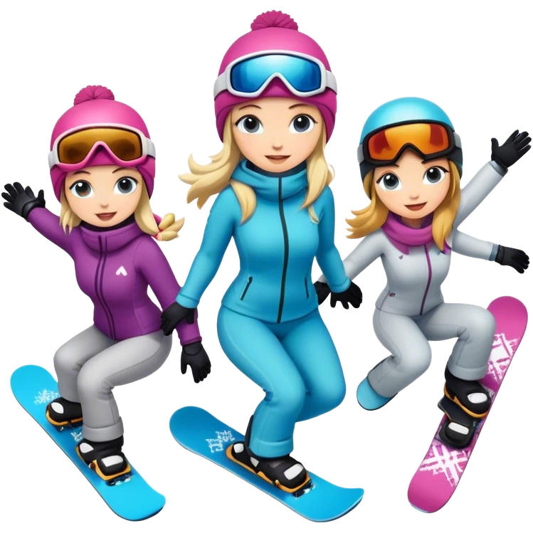 Snowboarding women emoji