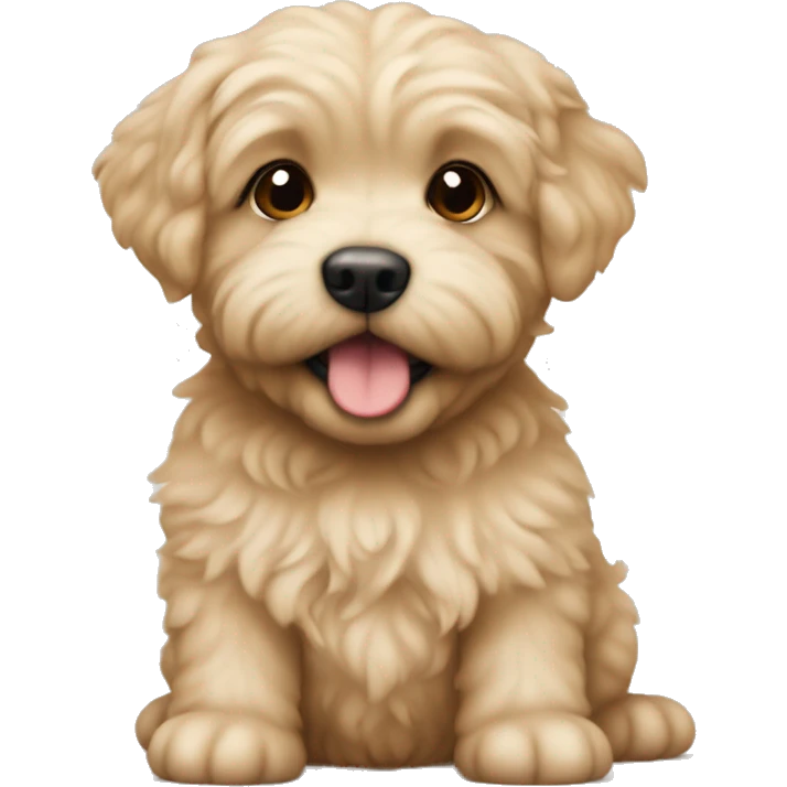 Little cute havapoo beige emoji