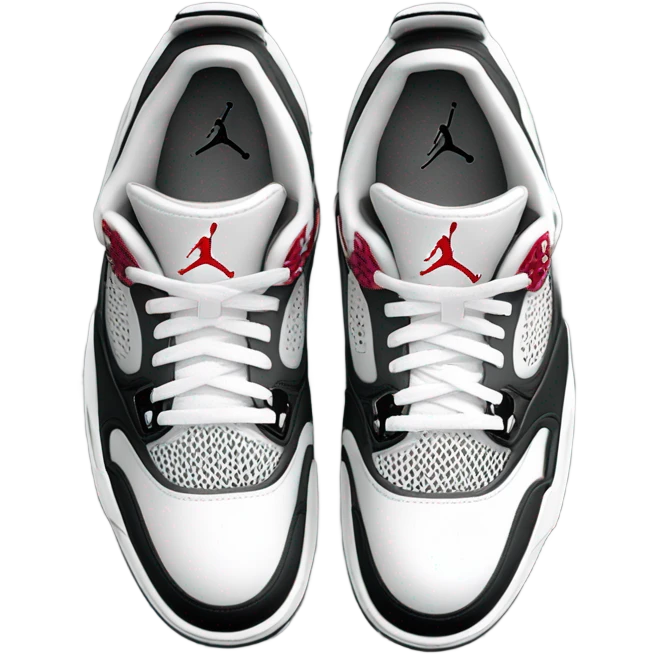 Jordan 4 black and white emoji