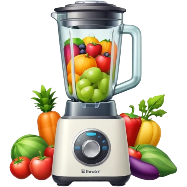 blender filled with fruit and vegetables  emoji