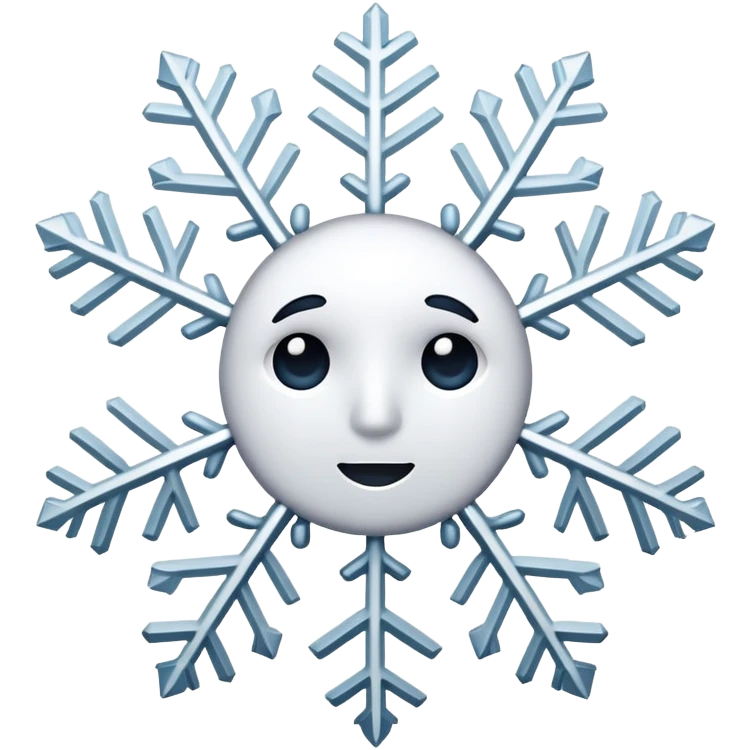 Snowflake face emoji