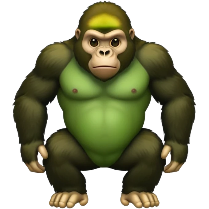 gorilla tag gorilla no legs and green emoji
