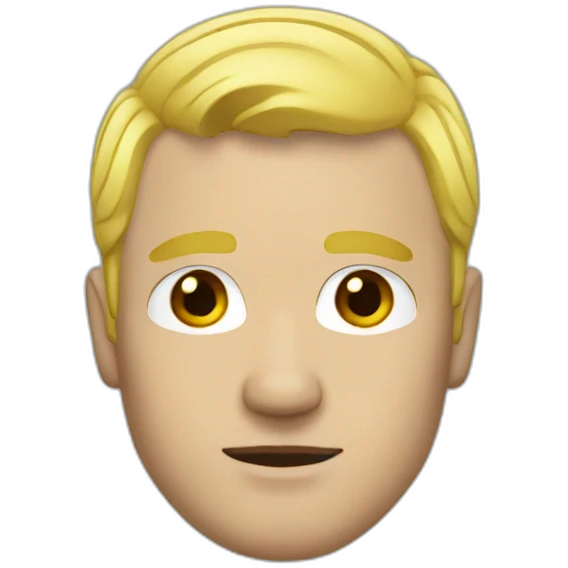 blonde man with black eyebrows emoji