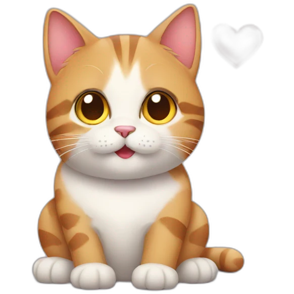 Cat with heart emoji