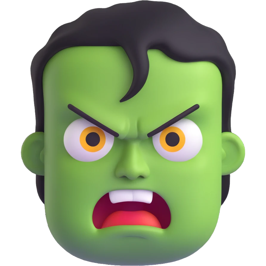 pissed and disgusted face emoji