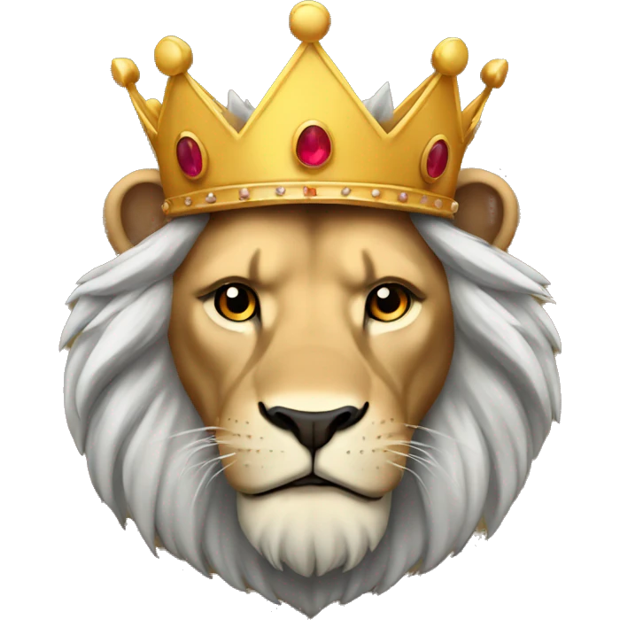 a lion in a crown emoji