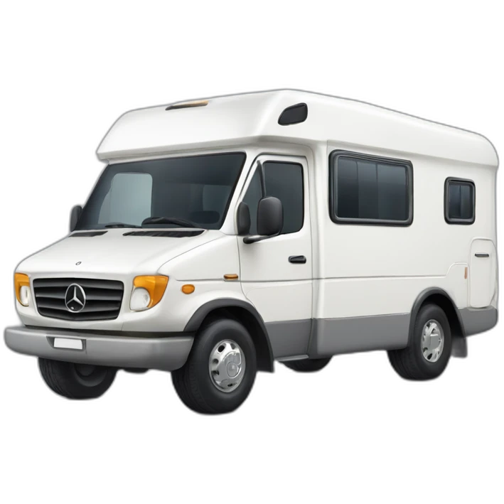 cute motor home mercedes mb 100 emoji
