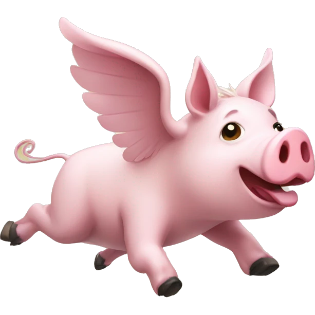 Flying pig emoji