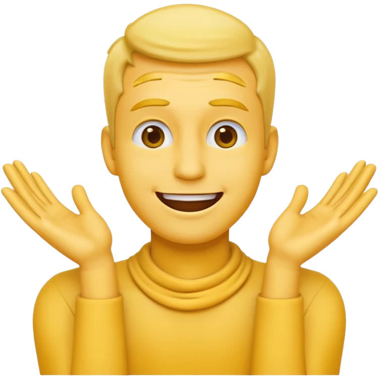 Emoji man joyful with hands on his neck emoji
