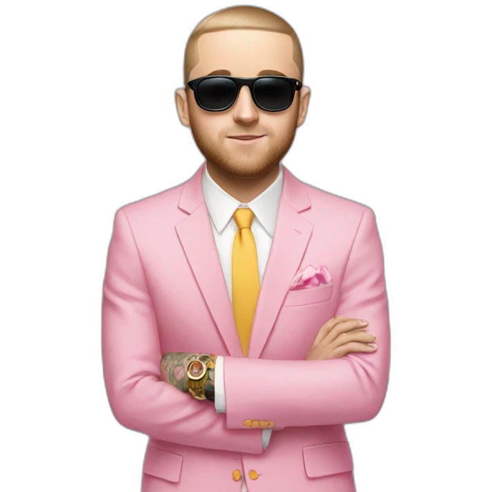 Mac Miller Pink suit  emoji