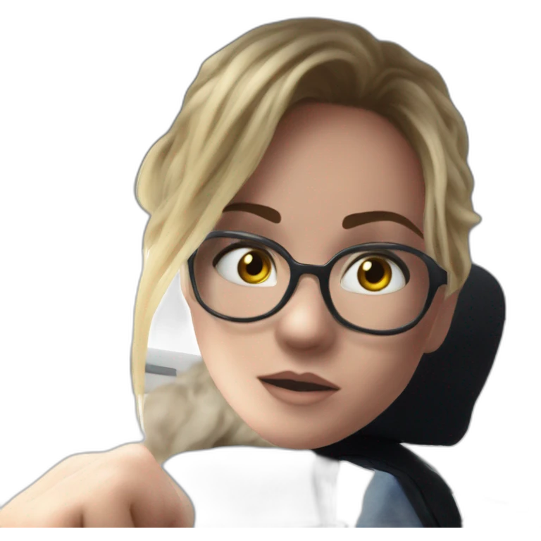 blonde girl with glasses emoji