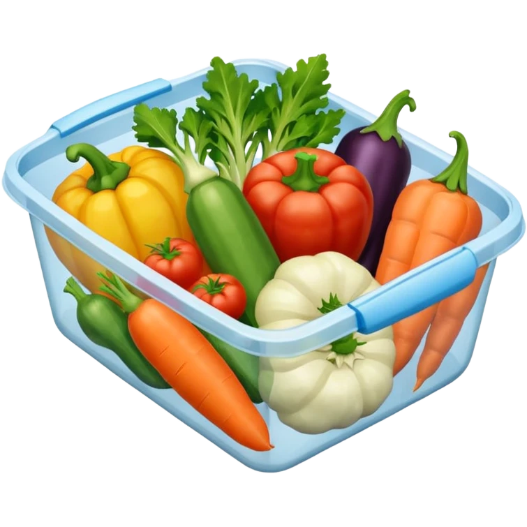 vegetables in plastic container emoji