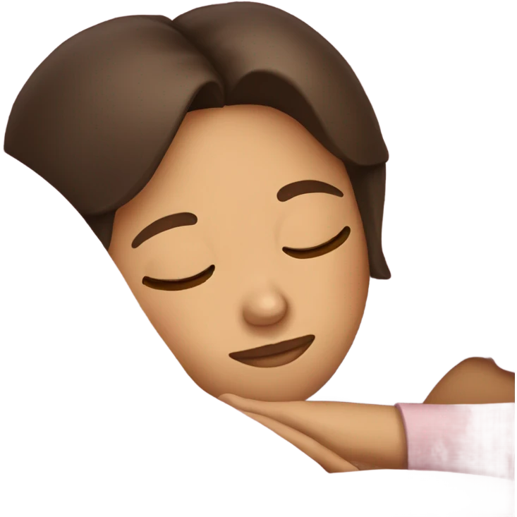 Brunette girl sleeping emoji