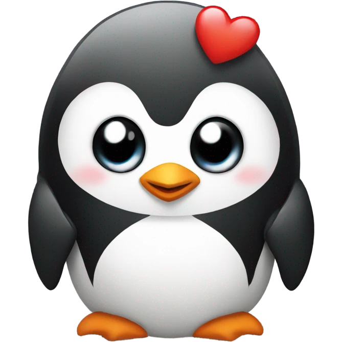 Penguin love emoji