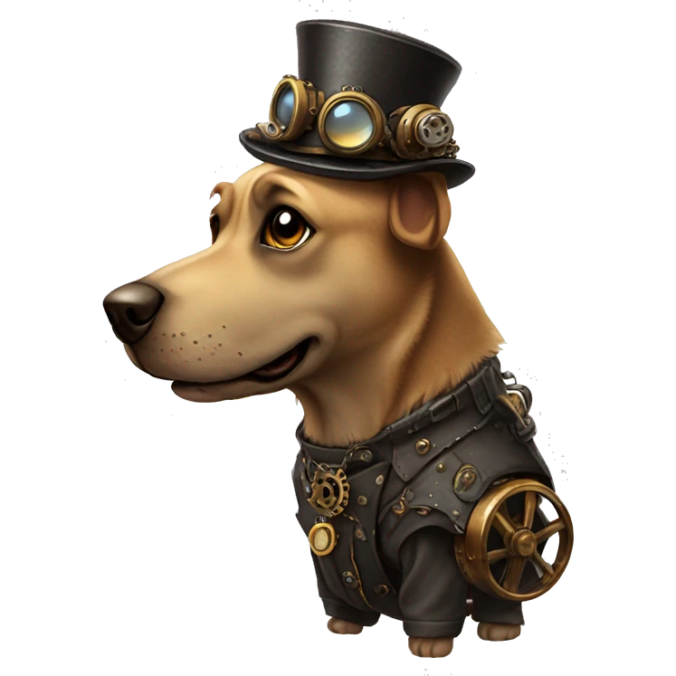 Chien steam punk emoji
