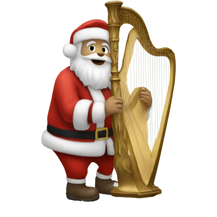 Santa with harp emoji