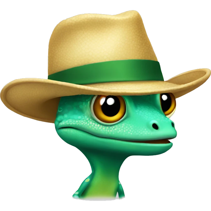 gecko with hat emoji