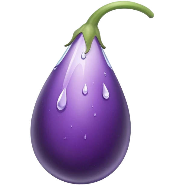 Water and Eggplant emoji