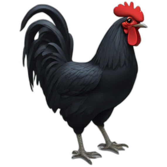 black cockerel emoji