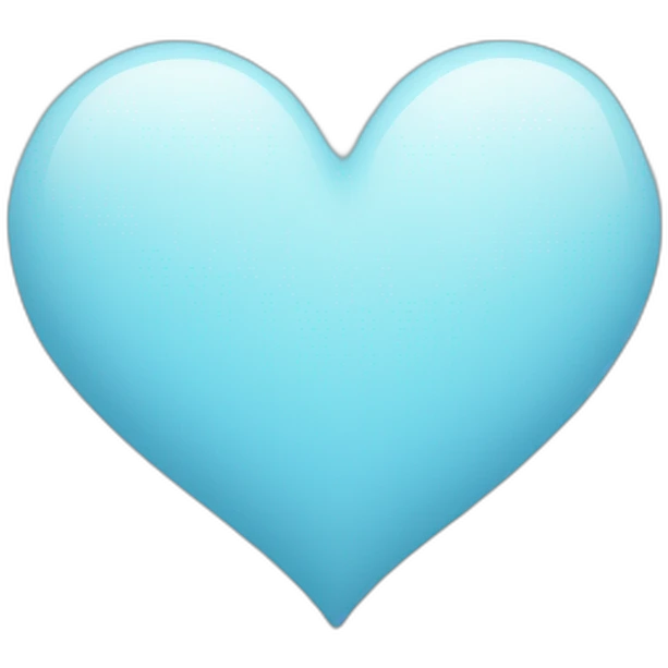 plain sky blue heart emoji
