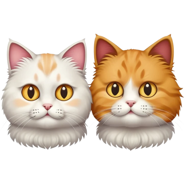 Two cats staring at each other emoji