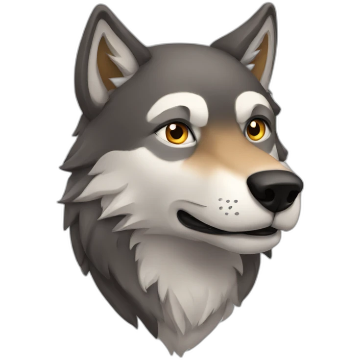 Handsome wolf emoji