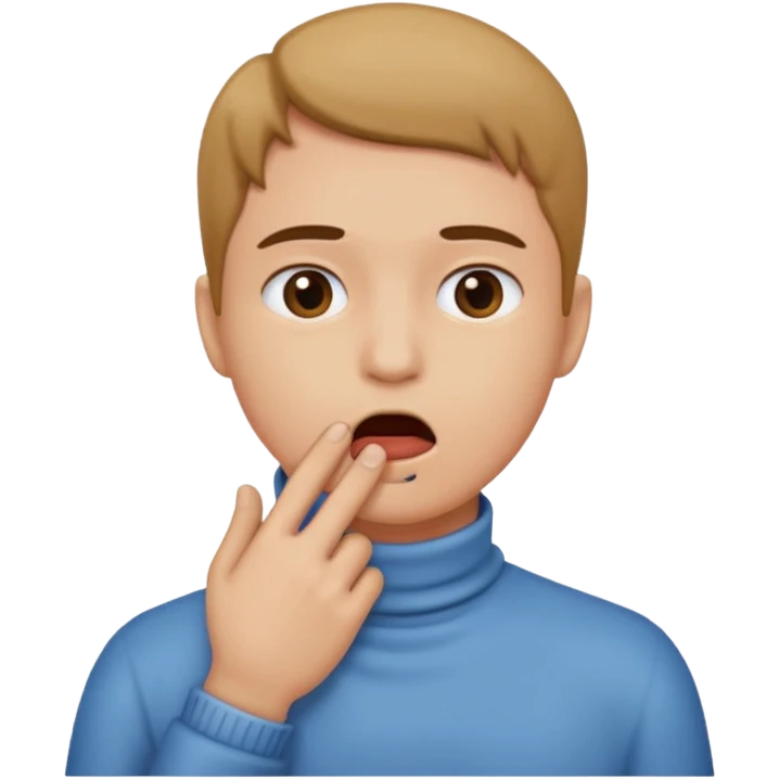 holding throat emoji