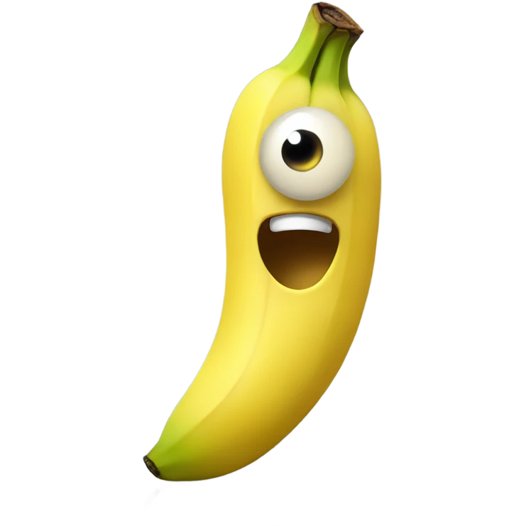 Banana with one eye emoji