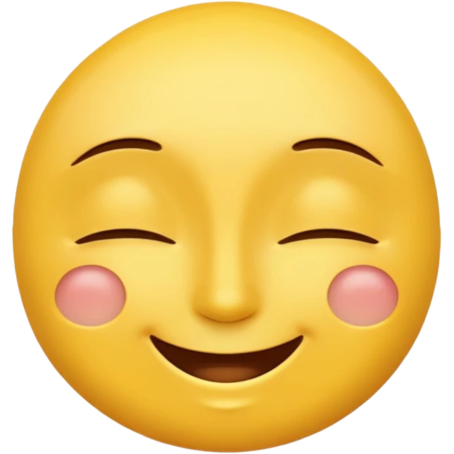 Happy face with eyes closed  emoji