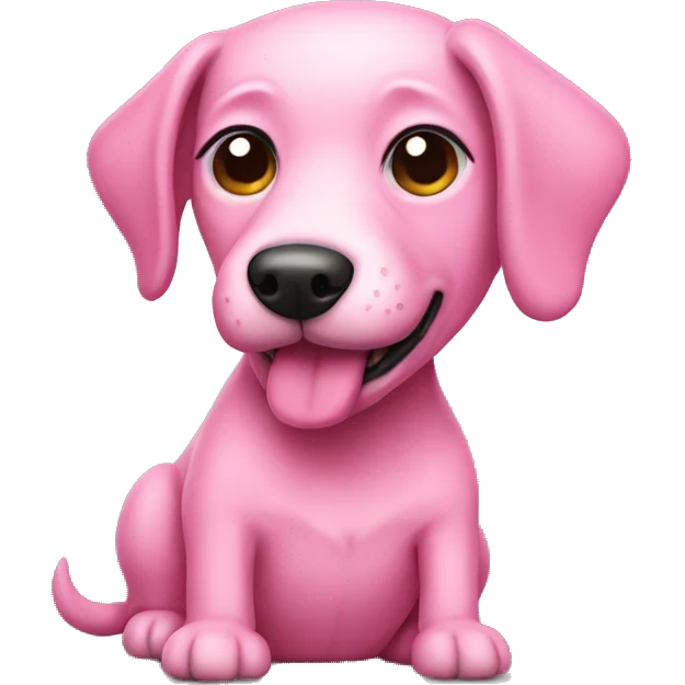 pink dog emoji