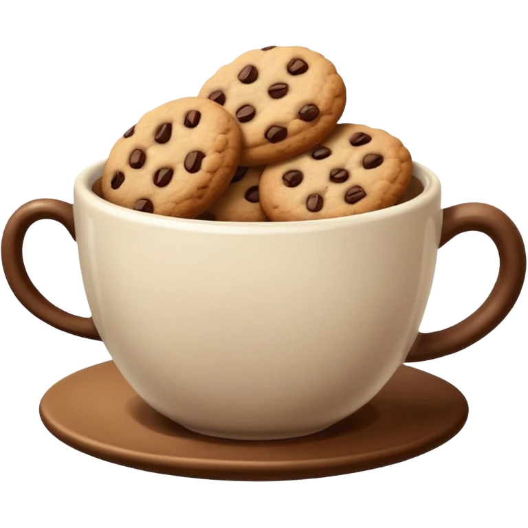 COOKIES CUP CONTAINS COFFEE INSIDE emoji