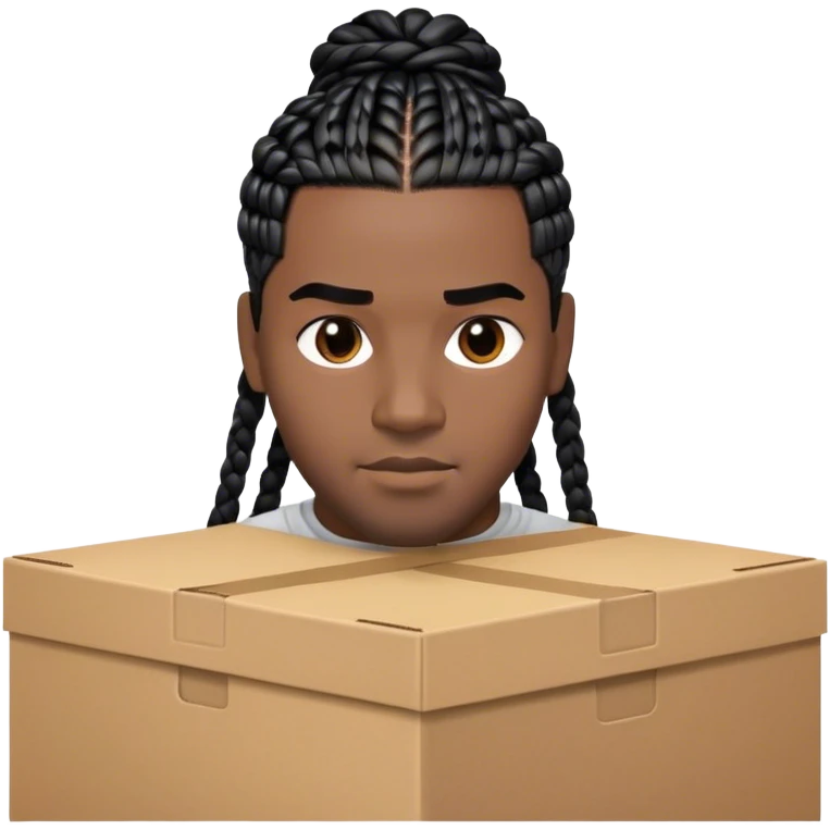 Homme noir avec des vanilles et une couleur de cheveux noir  emoji