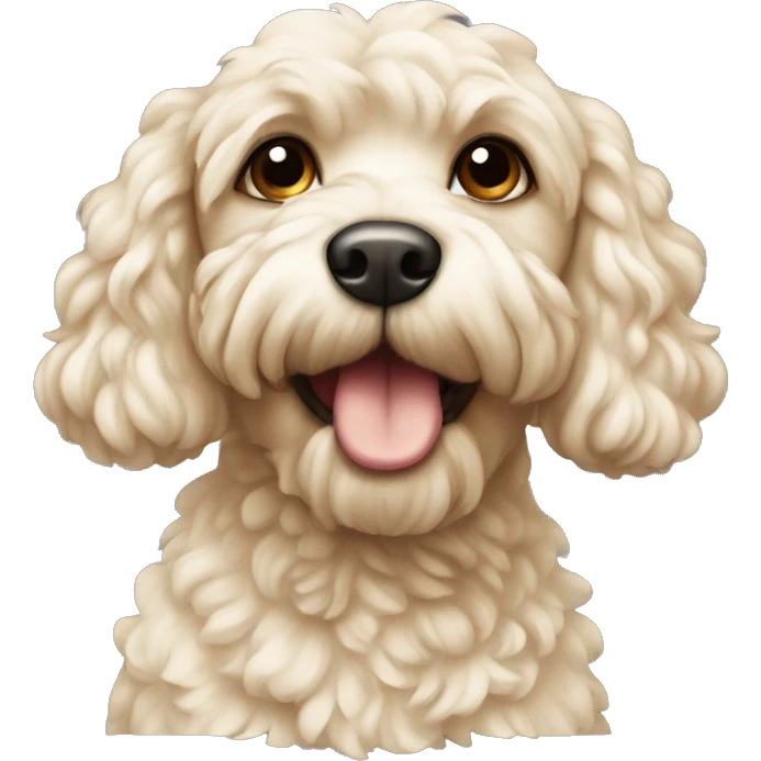 Cream cockapoo  emoji