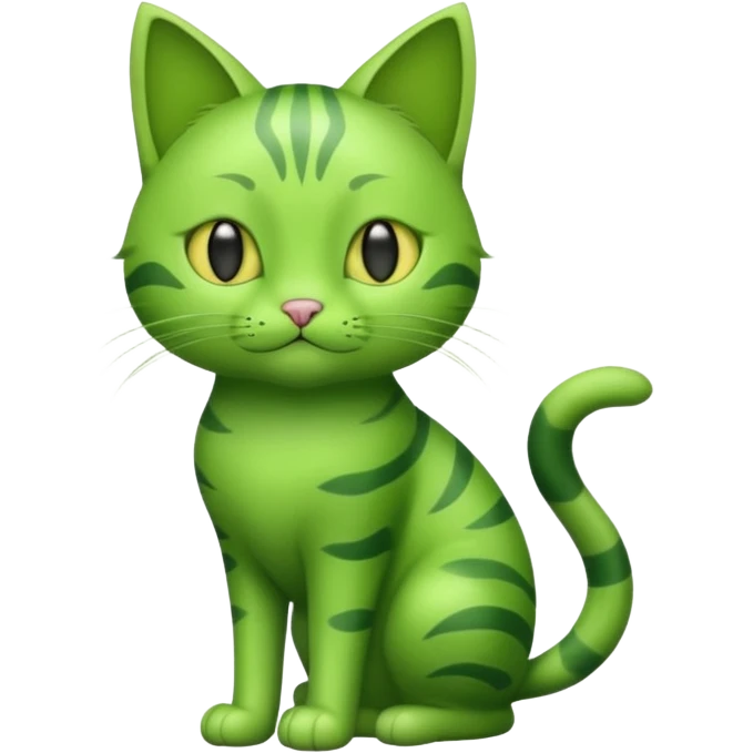 green cat full body emoji