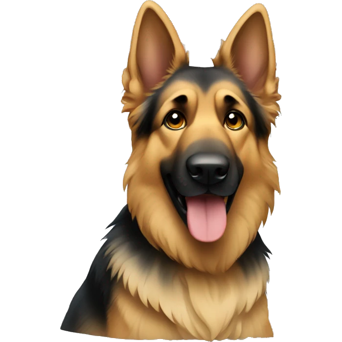 Long haired German shepherd  emoji