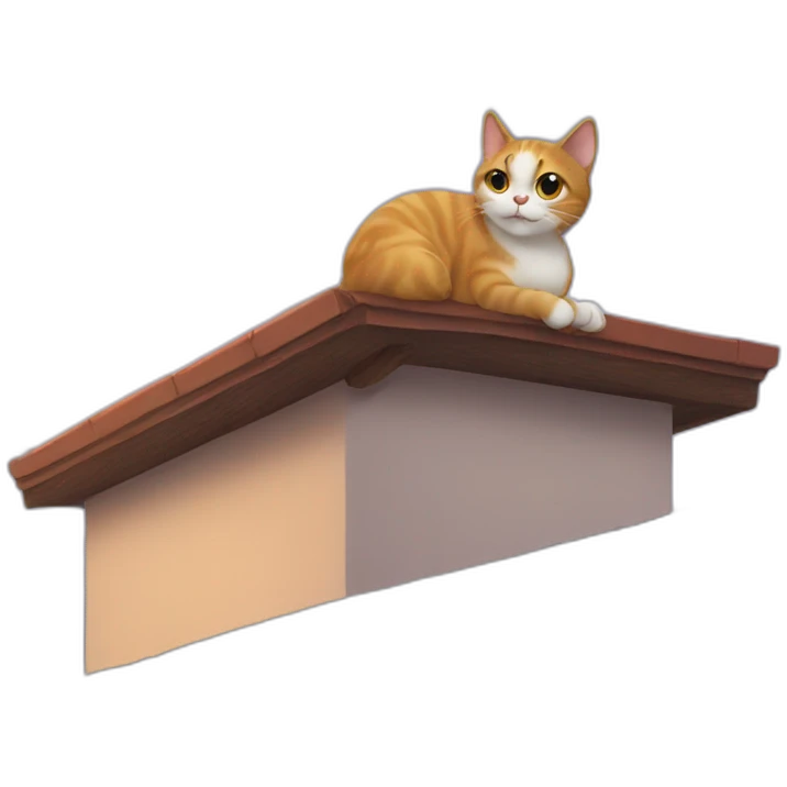 Cat on the roof emoji