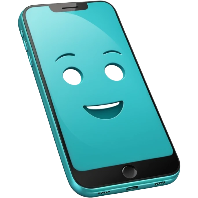 phone emoji in turquoise color emoji