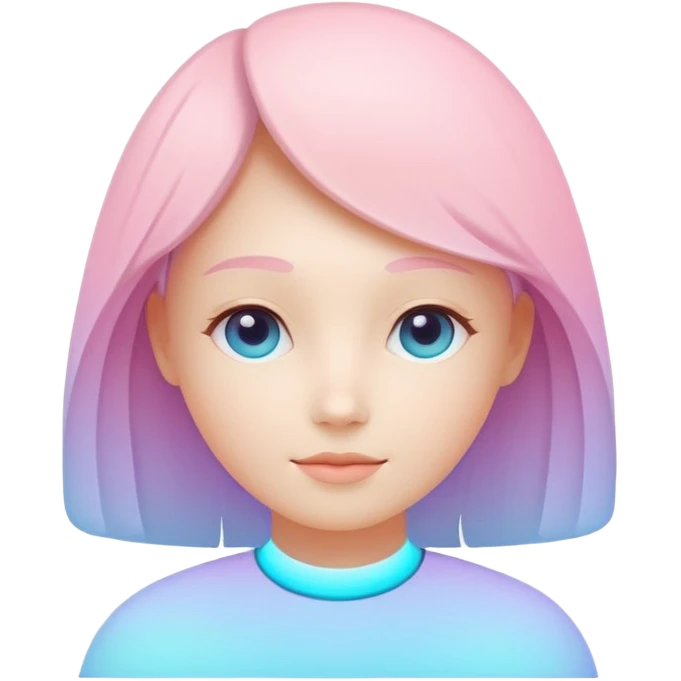 minimal abstract avatar for AI assistant,
soft rounded shape,
no human face,
friendly presence without personality bias,
neutral pastel gradient,
modern wellness AI aesthetic,
transparent background,
vector illustration
 emoji