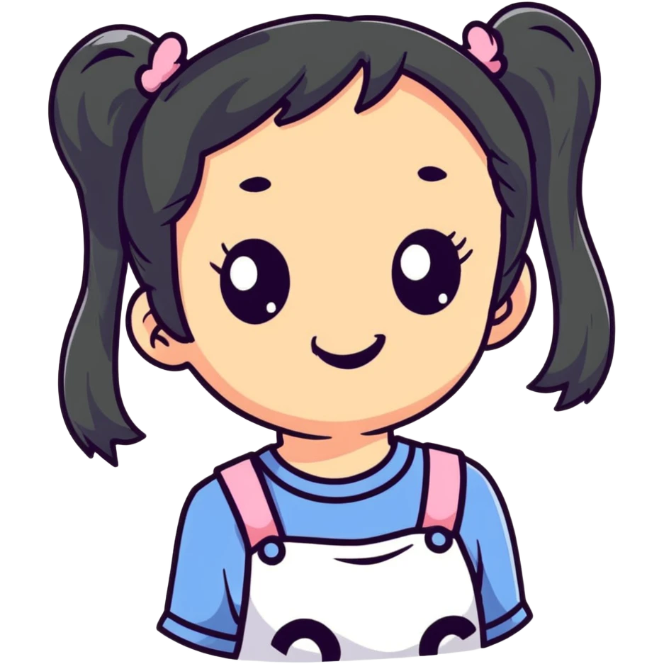 girl with pigtails emoji