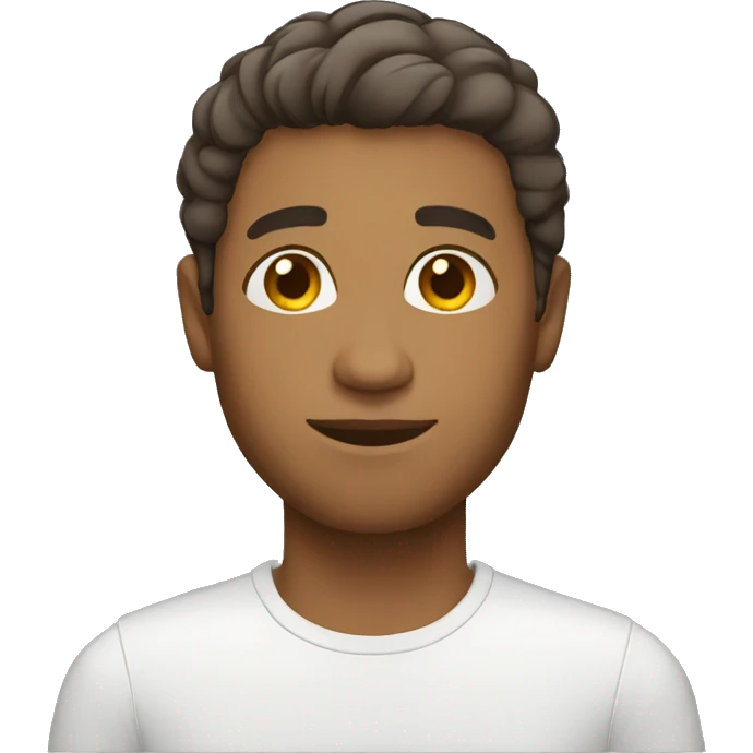 brown man full body short hair emoji