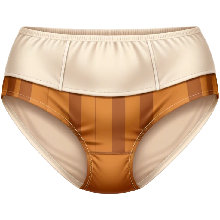 brown stripe on white panties  emoji