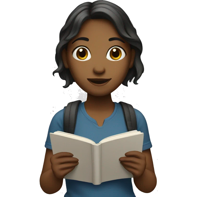Girl with notebook emoji