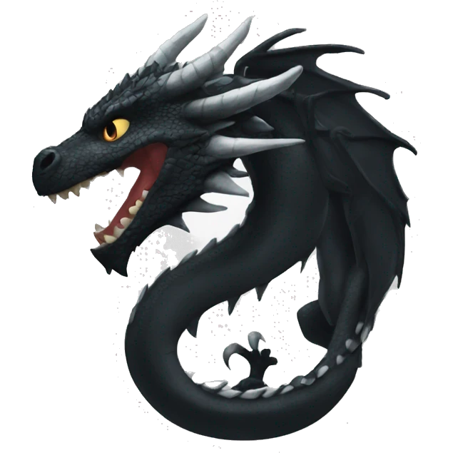 Black dragon white dragon emoji