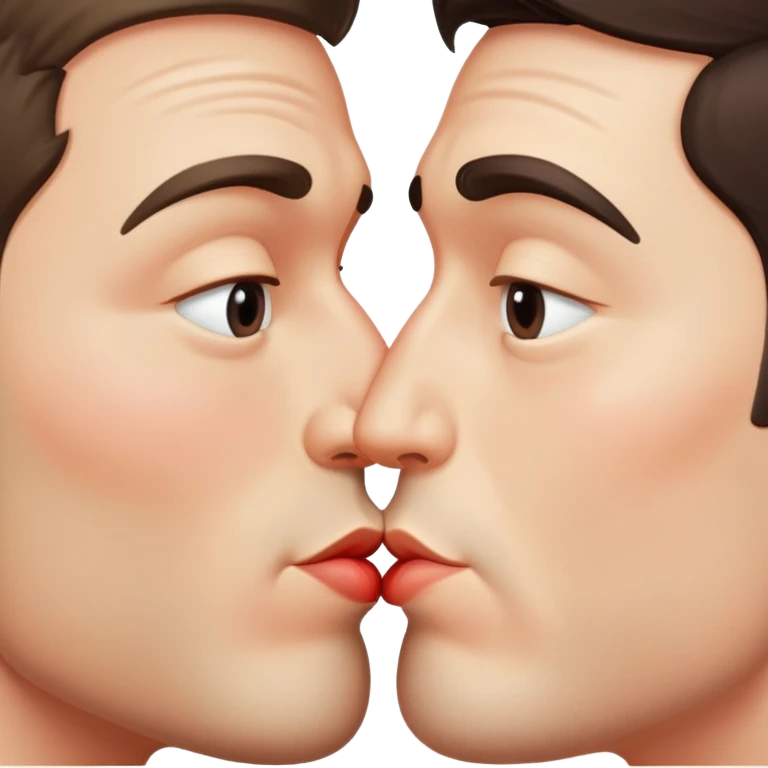 Two men kissing emoji